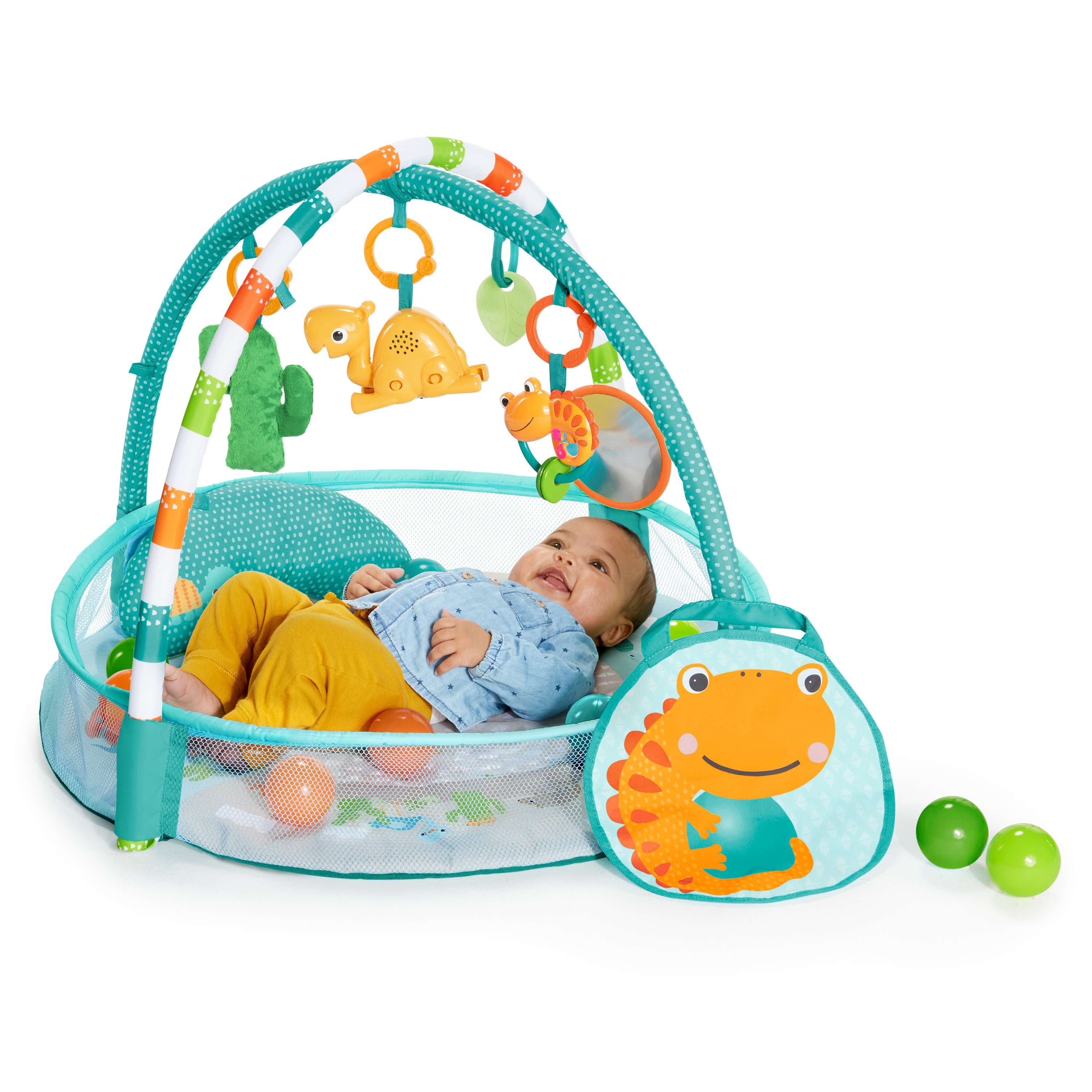 Bright Starts - Rounds Of Fun Baby Infant Activity Play Gym, Blue (11979)