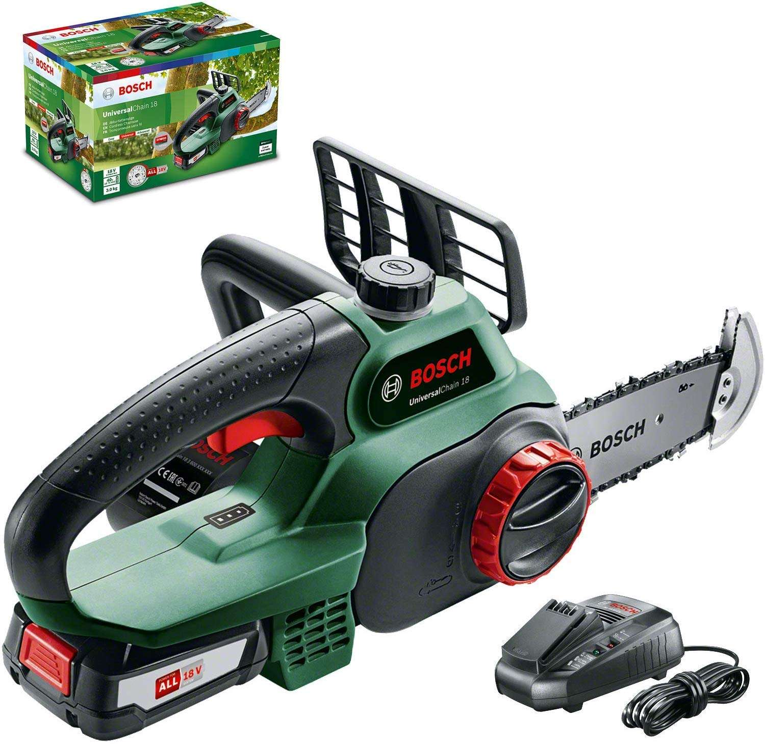Bosch - Cordless Chainsaw 18 V (Battery & Charger Included)