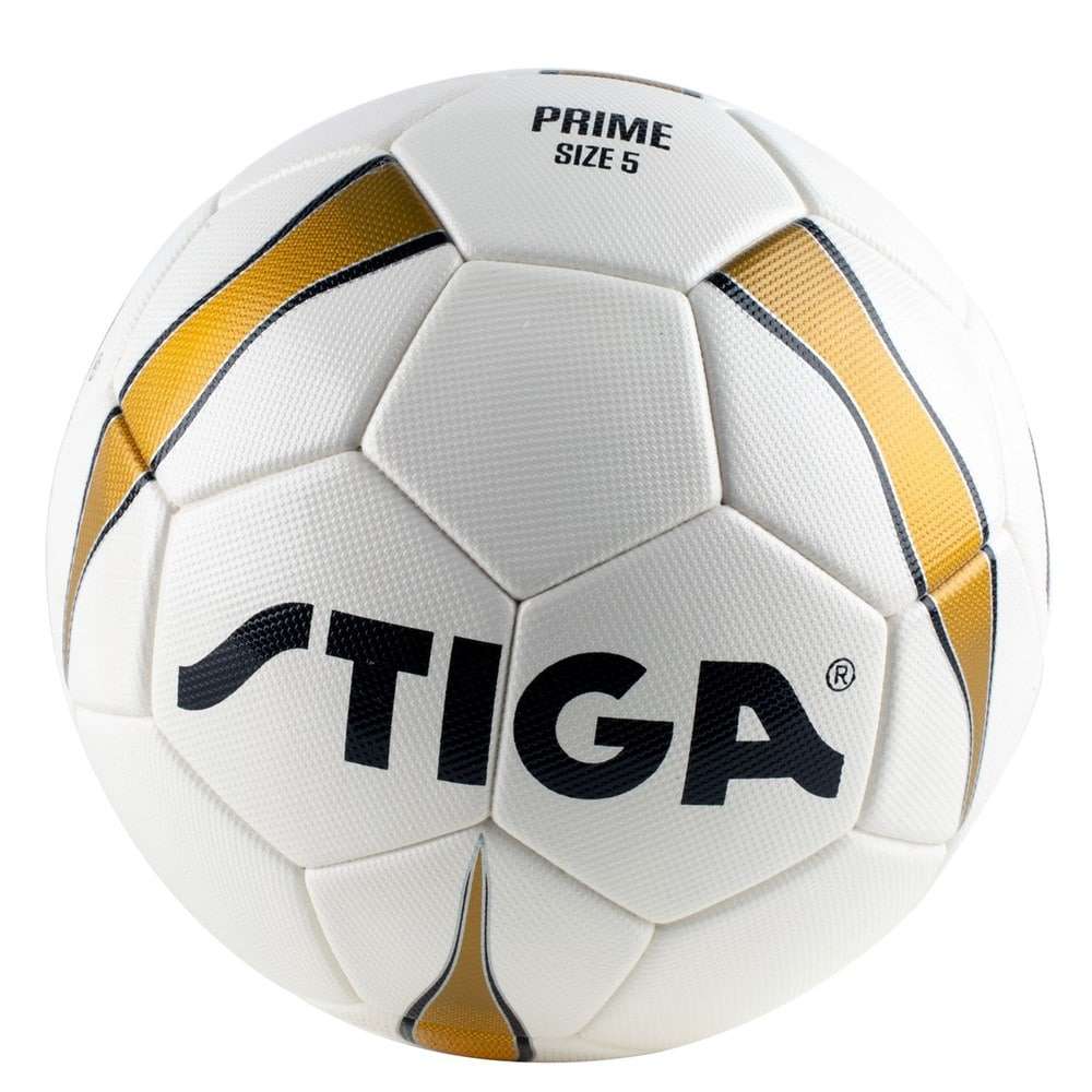 Stiga - Football Prime Match Ball size 5- White/Gold (84-2727-05)