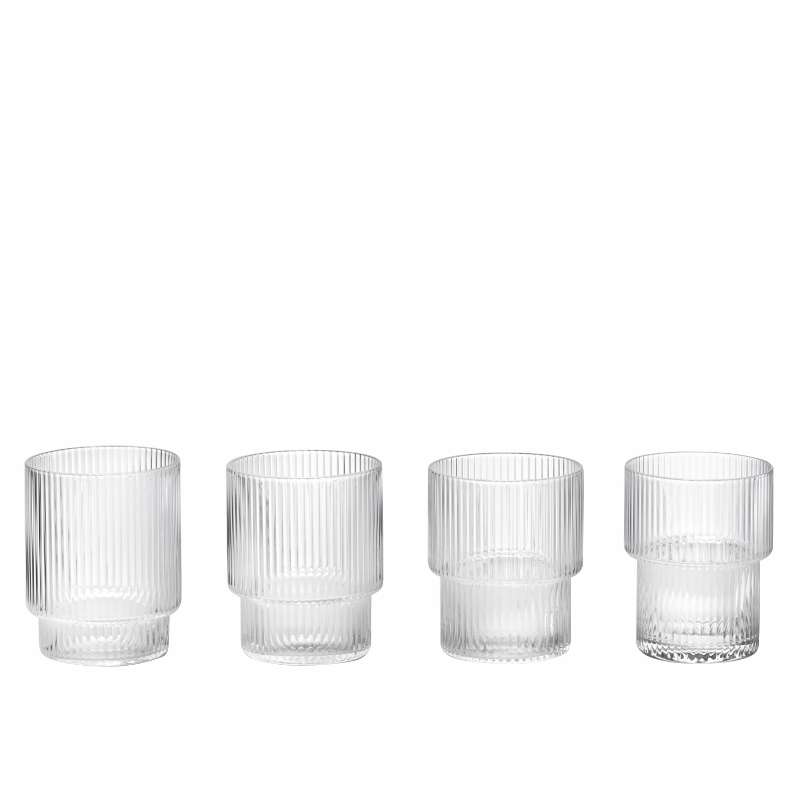 Ferm Living - Ripple Glass Set Of 4 - Clear (5438)