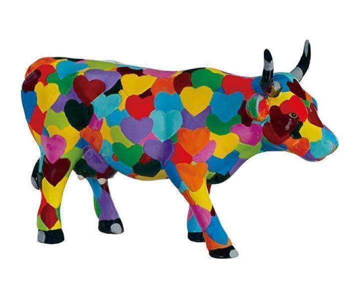 CowParade - Kuhfigur (Heartstanding Cow) - Mittelgroß