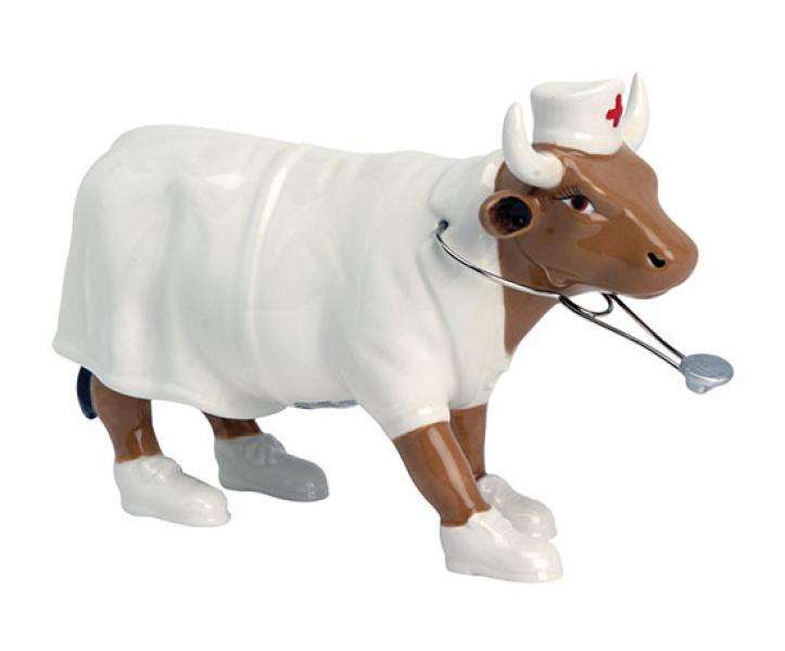 CowParade - Kuhfigur (Nurse Nightencow) - Mittelgroß