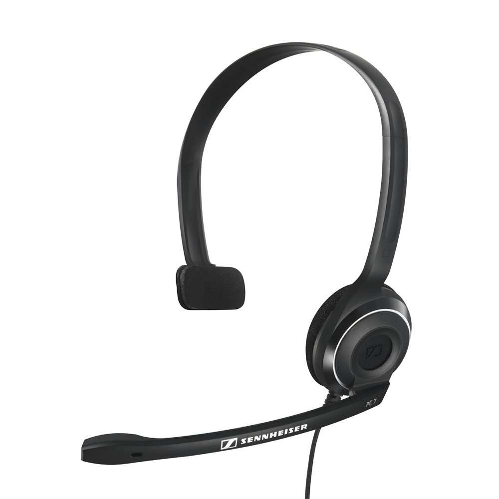 Sennheiser - PC 7 Corded USB Noise Cancelling PC Headset - Black
