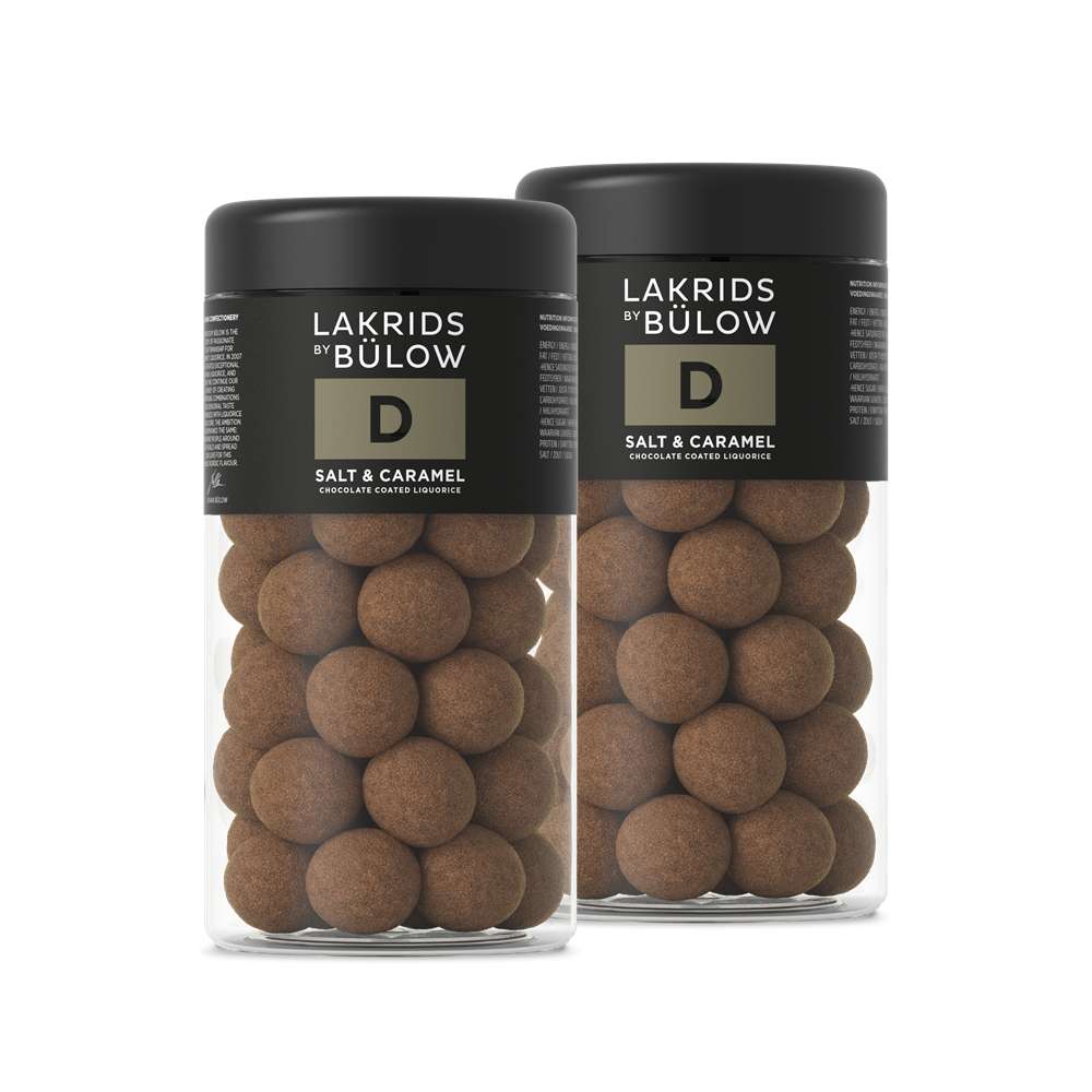 Lakrids By Bülow - 2 x Regular ​D – Salt & Caramel Choc Coated Liquorice 295 g