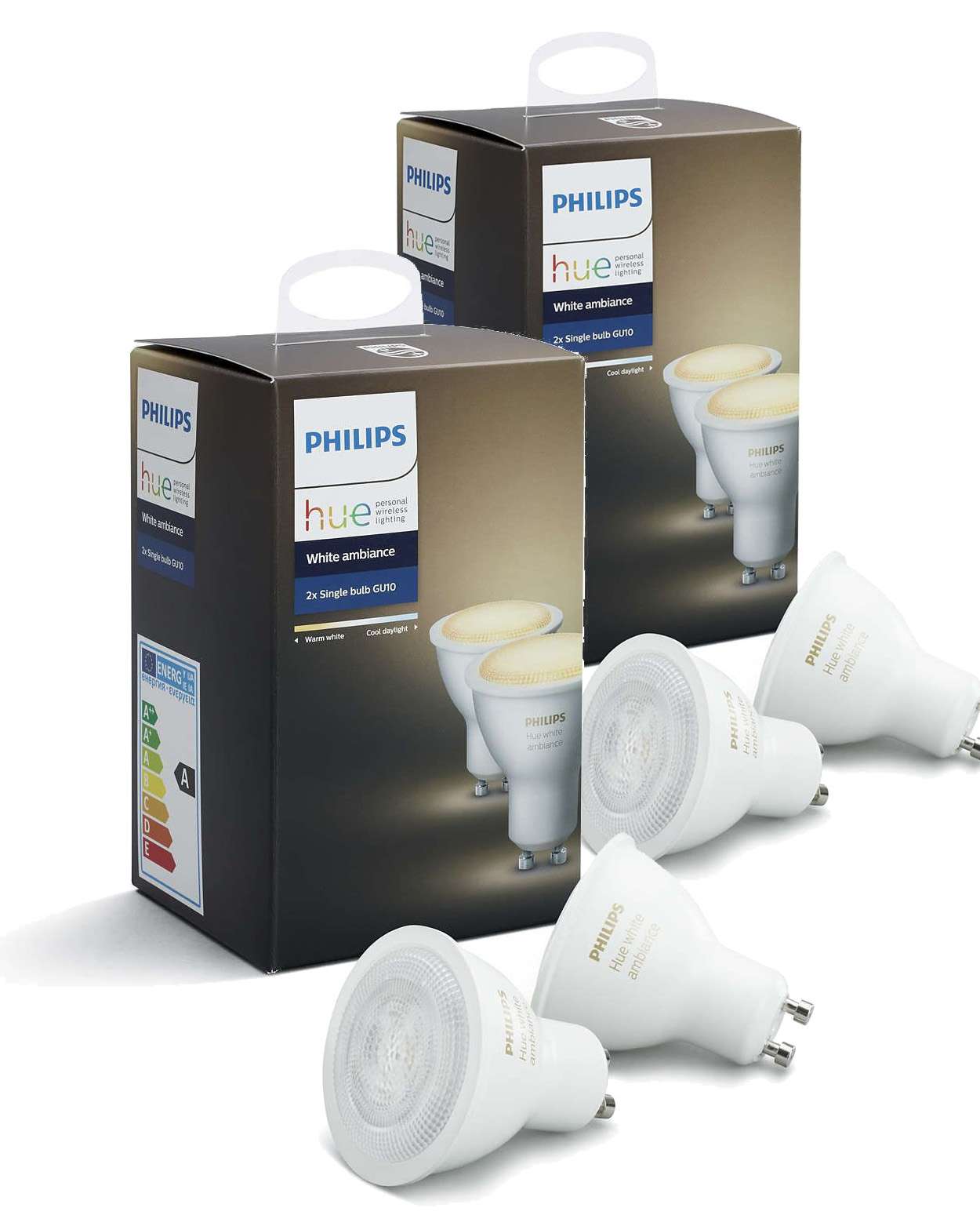 Philips Hue -  2xGU10 Dual Pack - White Ambiance - Bluetooth - Bundle