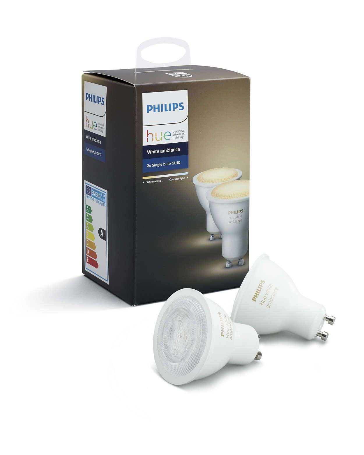 Philips Hue - GU10 Dual Pack - White Ambiance - New Bluetooth edition