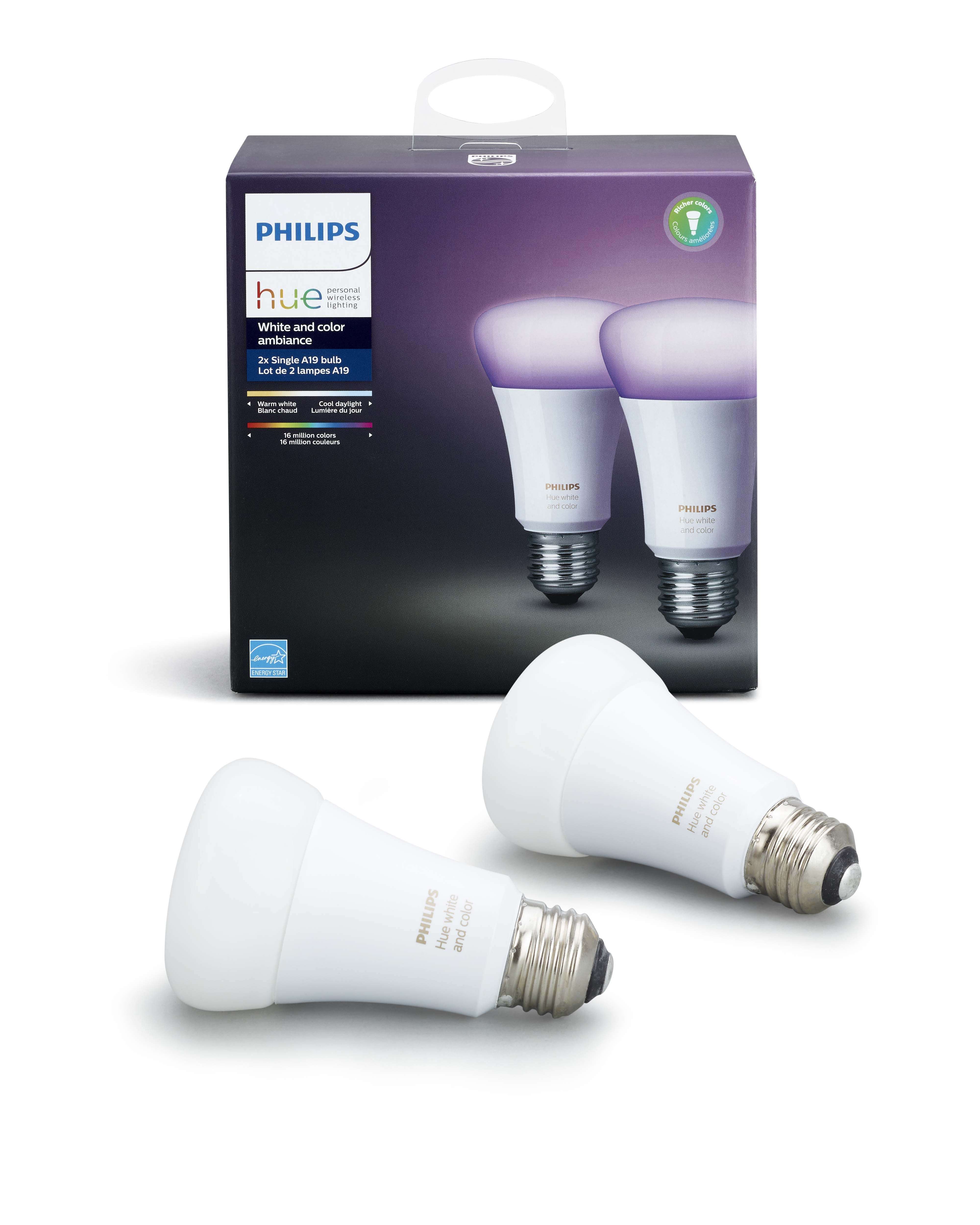 Philips Hue 2-Pack Bulb E27 Richer Colors - Neue Bluetooth Edition