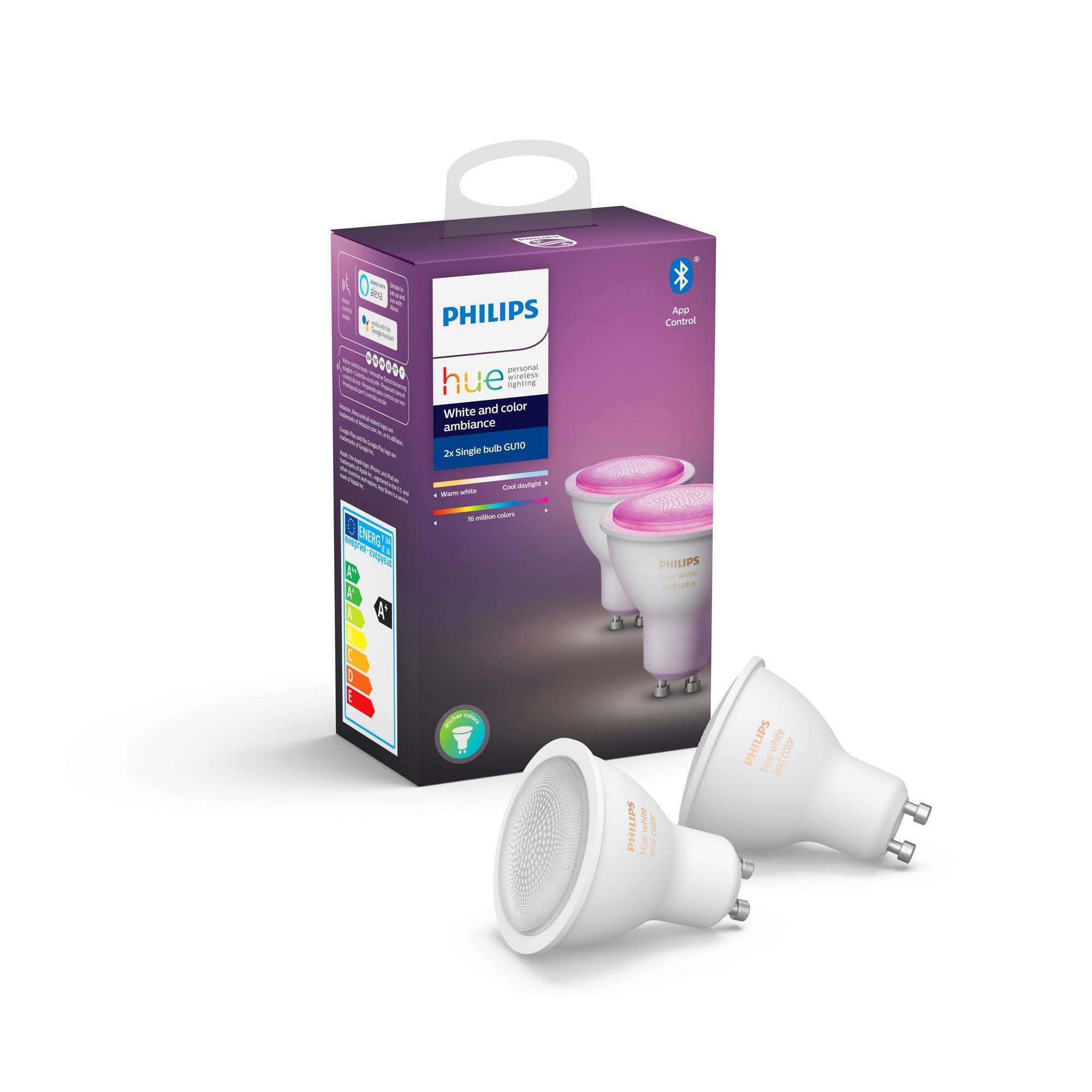 Philips Hue GU10 2er-Pack - Color Ambiance - Neue Bluetooth Edition