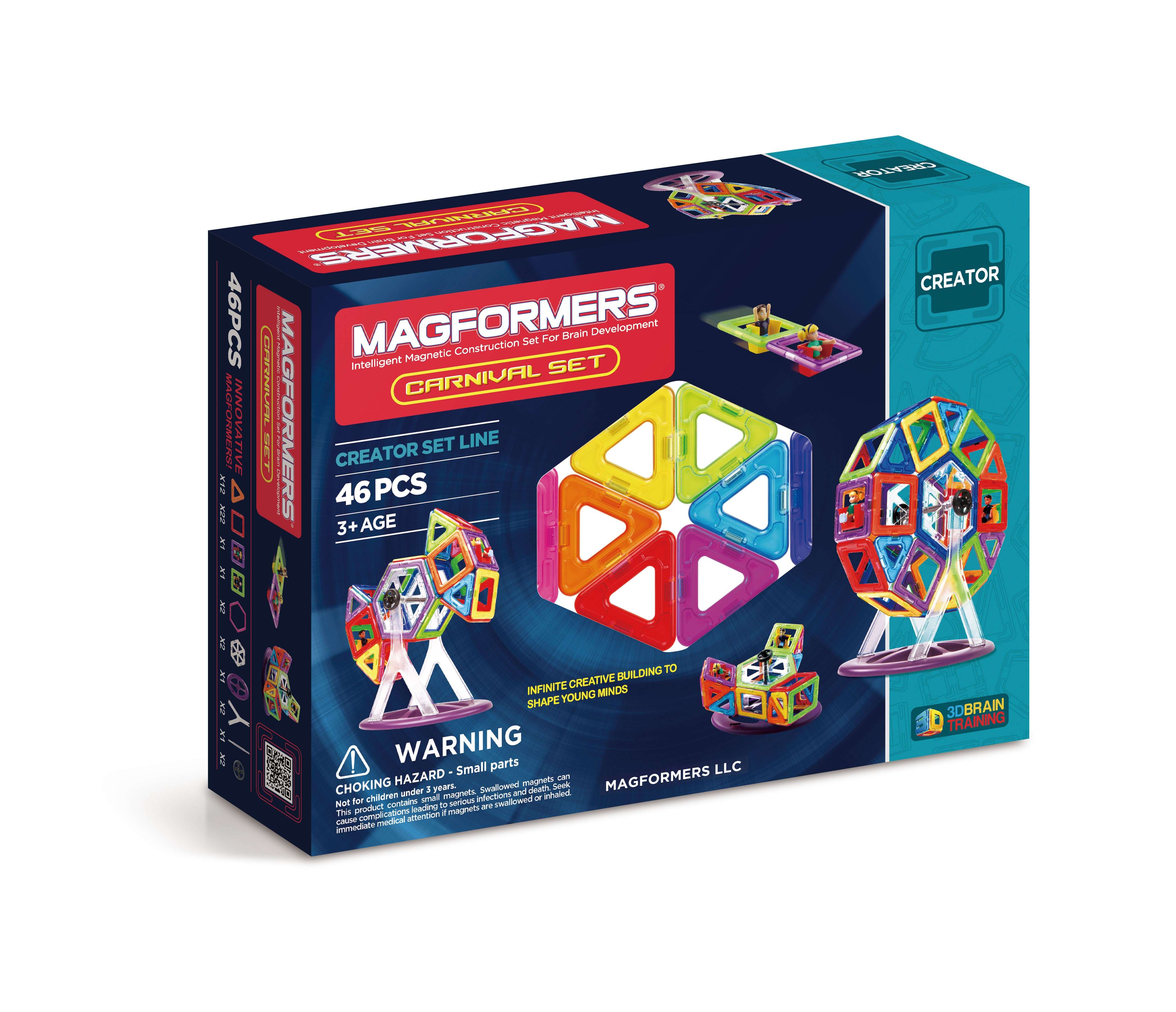 Magformers - Regenbogen-Carnival-Set, 46 Teile (63074)