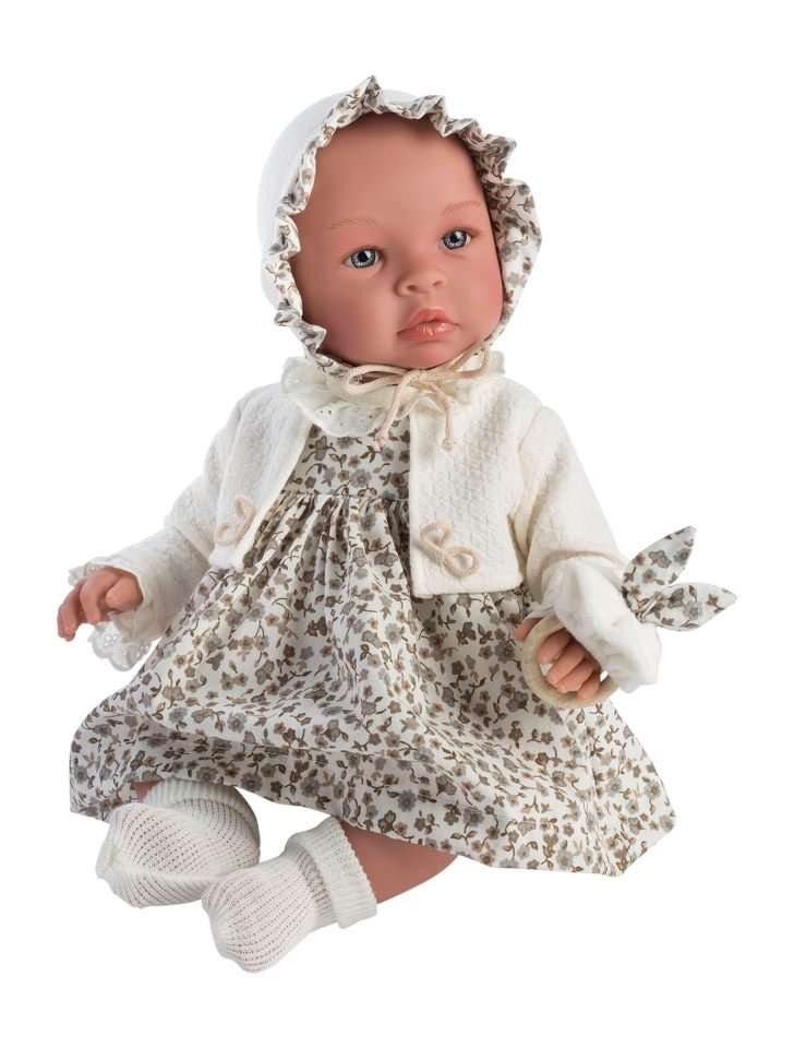Asi dolls - Leonora doll in beige dress with flowers (24184930)