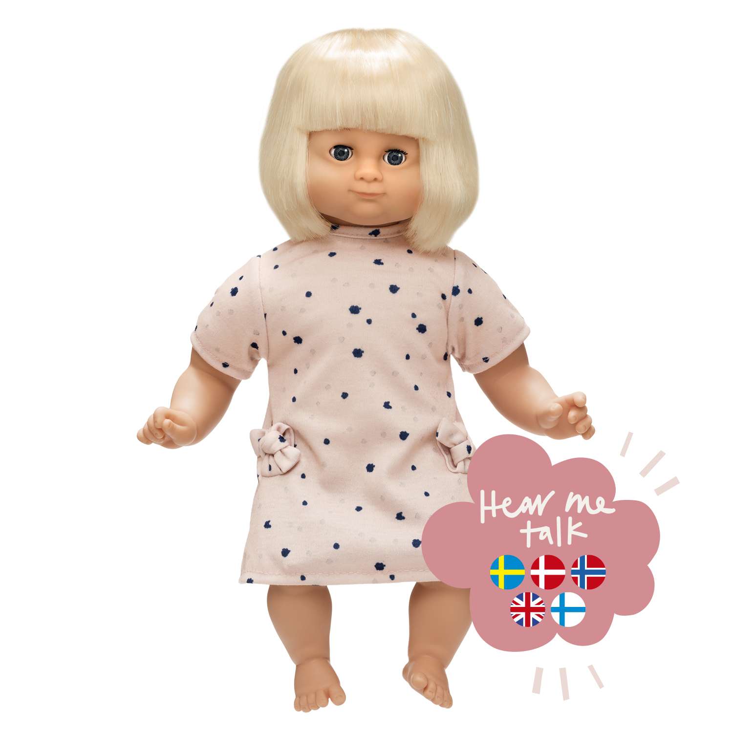 Skrållan - Lillian talking doll, Blond - 36 cm