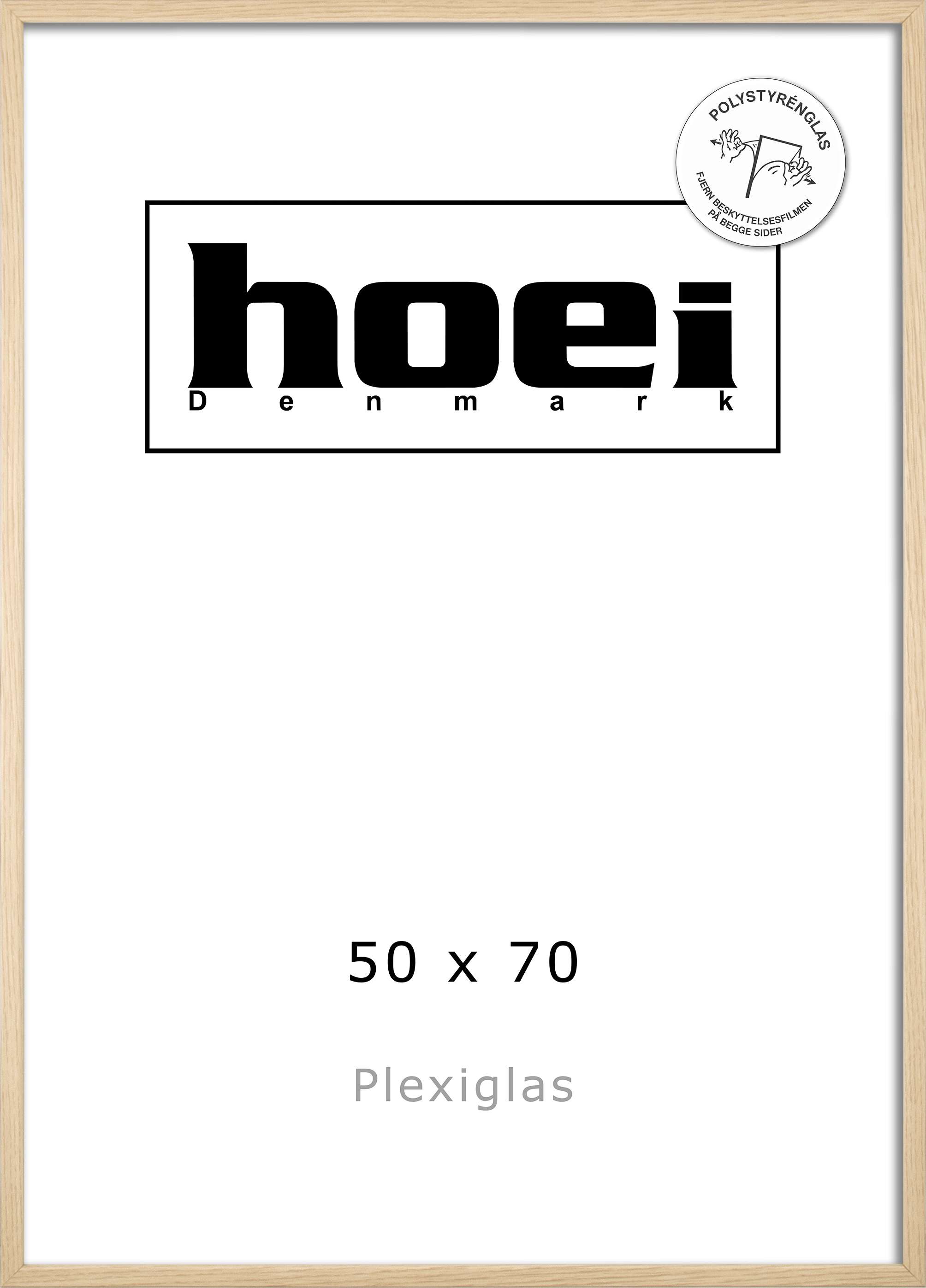 Hoei Denmark - Hoei 114 Frame Plexiglass 50 x 70 cm - Oak Look