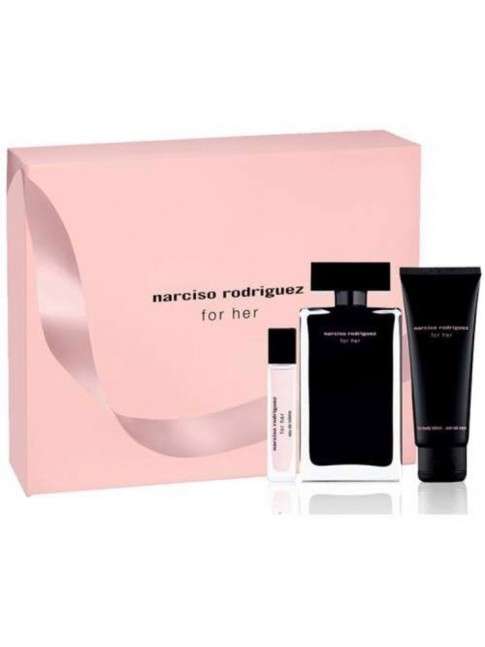 Narciso Rodrigues - For Her EDT 100 ml + Bodylotion 75 ml + EDT 10 ml - Giftset
