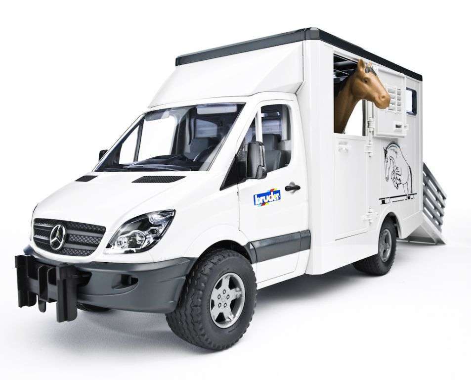 Bruder - Mercedes Benz Sprinter animal transporter incl. 1 horse (2533)