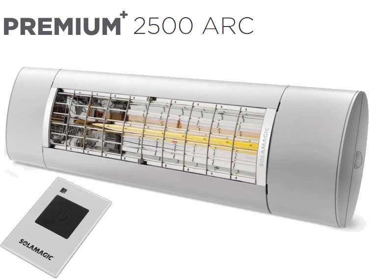 Solamagic - 2500 Premium+ARC Patio Heater​​ - Titanium - 5 Years Warranty
