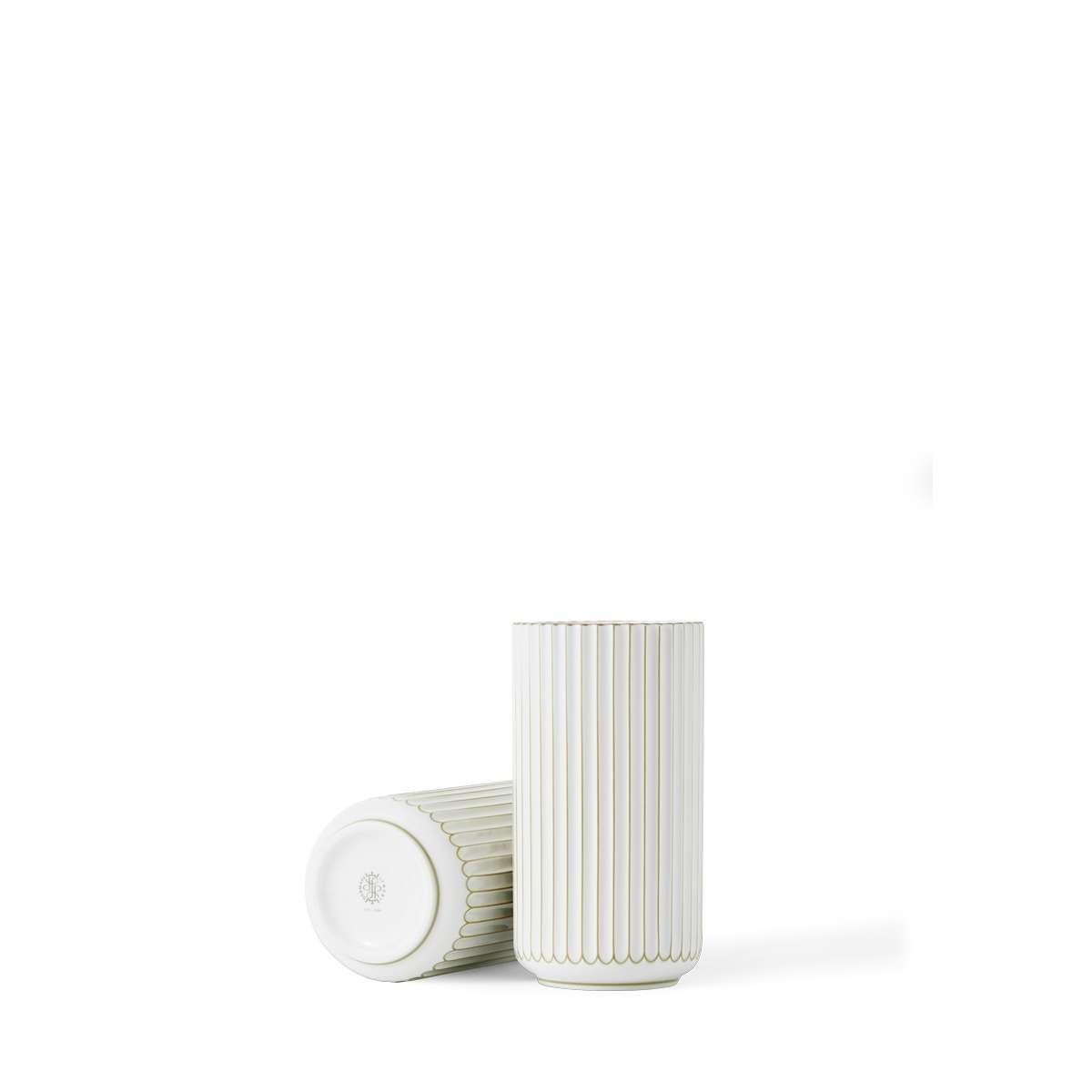 Lyngby Porcelæn - Vase 15 cm - White/Gold (200681)