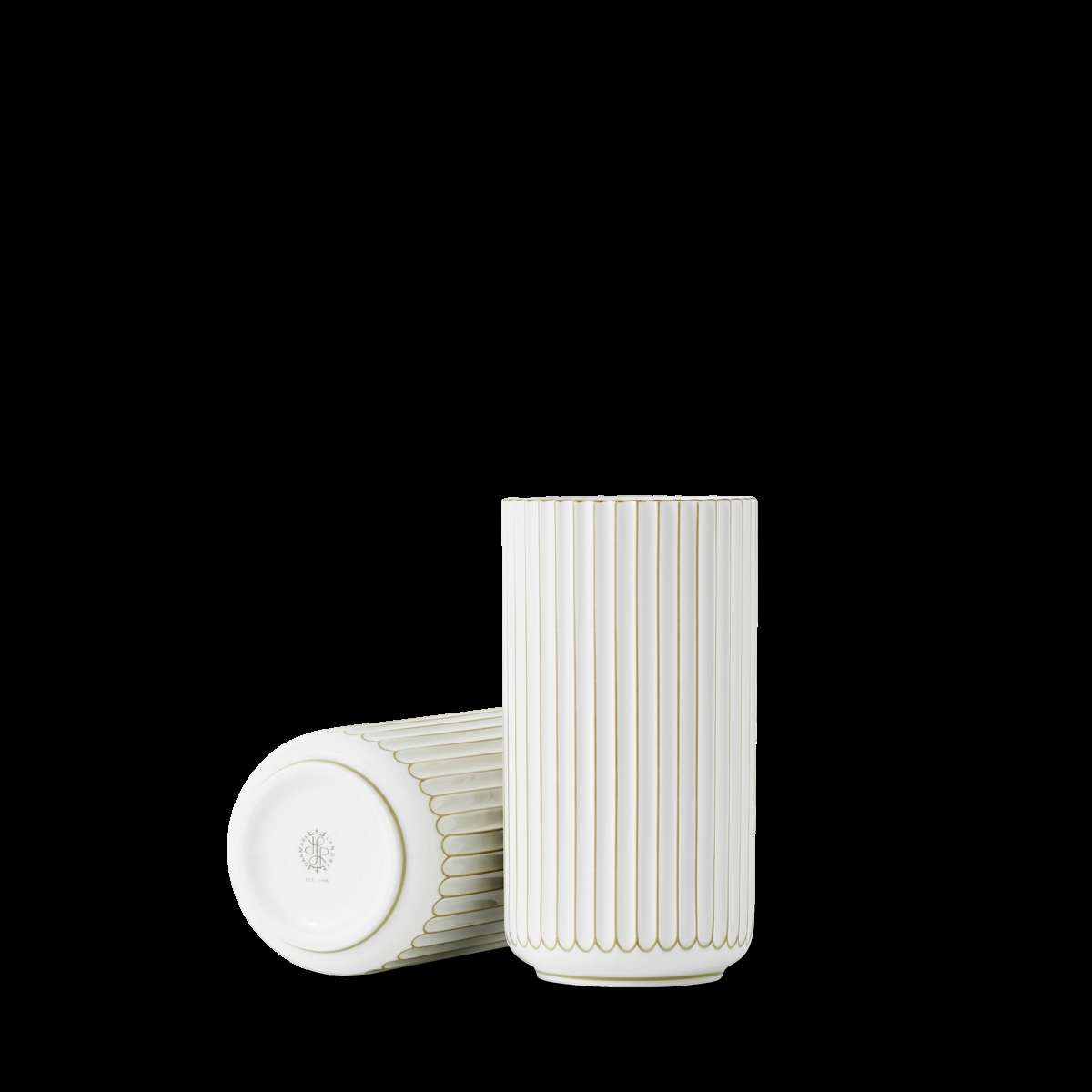 Lyngby Porcelæn - Vase  20 cm - White/Gold (200695)