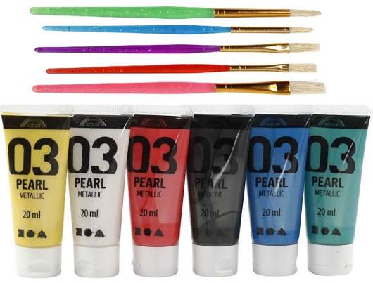 A-Color - Metallic Colors and Kids Paint Brushes