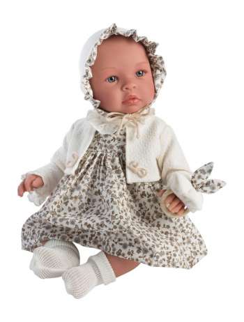 Asi dolls - Leonora doll in beige dress with flowers, 46 cm (24184930)