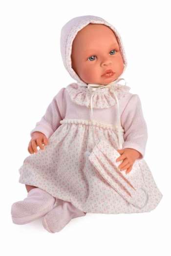 Asi dolls - Leonora doll in rose dress with flowers, 46 cm (24184930)