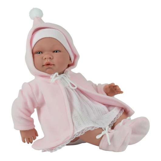Asi dolls - Maria doll with white suit and rose coat (43 cm)