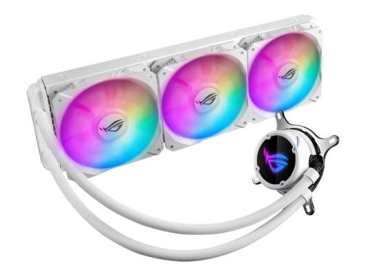 Asus - Rog Strix LC 360 RGB White Edition all-in-one liquid CPU cooler with Aura Sync