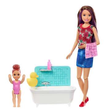 Barbie - Skipper Babysitters Doll and Playset - Bathtub (FXH05)
