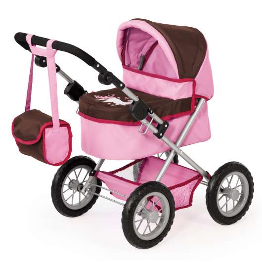 Bayer - Dolls Pram - Trendy - Pink/Brown (13063AA)