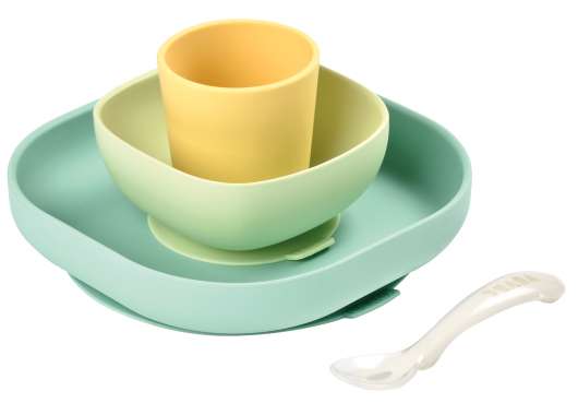 Béaba - Silicone Meal Set 4 Pcs - Yellow