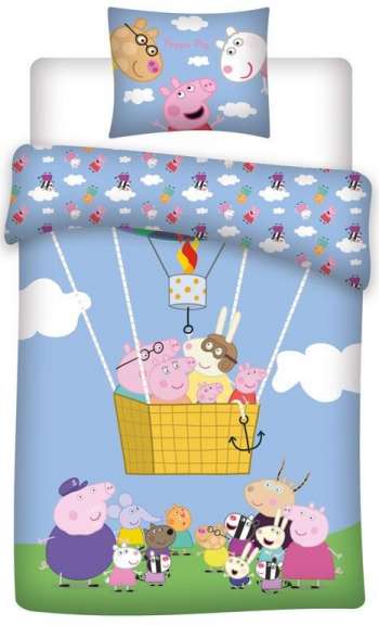 Bed Linen - Adult Size 140 x 200 cm -  Peppa Pig (100097)