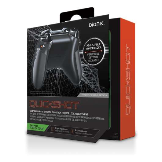 Bionik Quickshot Custom Rubber Grips with Dual Setting Trigger Lock (Xbox One)