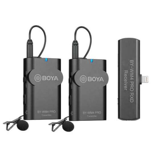 Boya - Microphone BY-WM4 Pro K4 Lavalier x2 Wireless Lightning