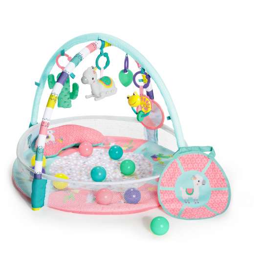 Bright Starts - Rounds Of Fun Baby Infant Activity Play Gym, Pink (12063)