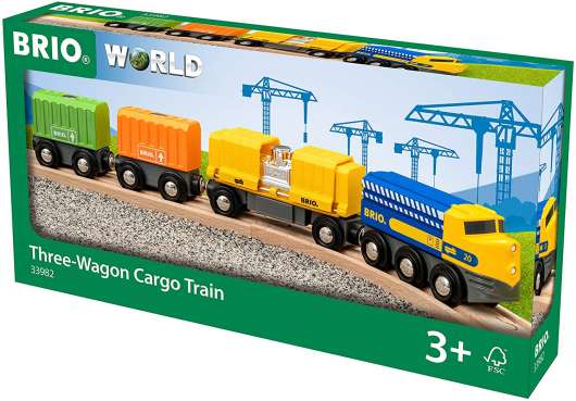 ​BRIO - Three-Wagon Cargo Train​ (33982)